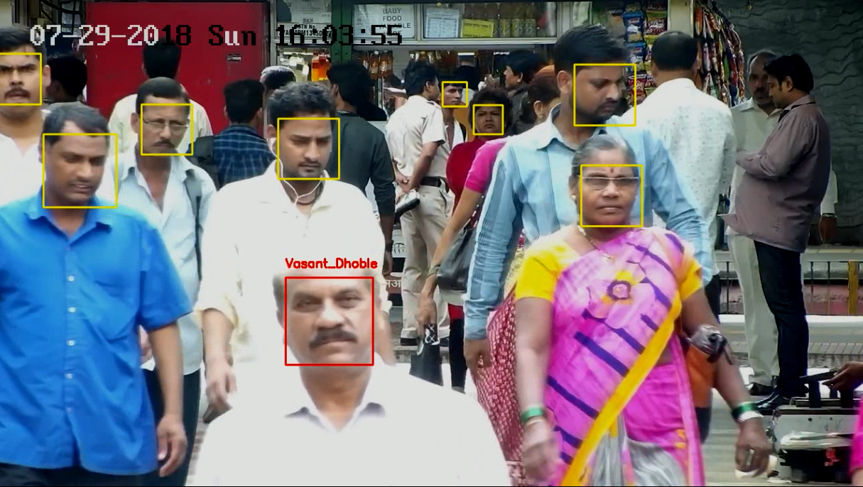 Face recognition at Mumbai Railway Station — crowd detection